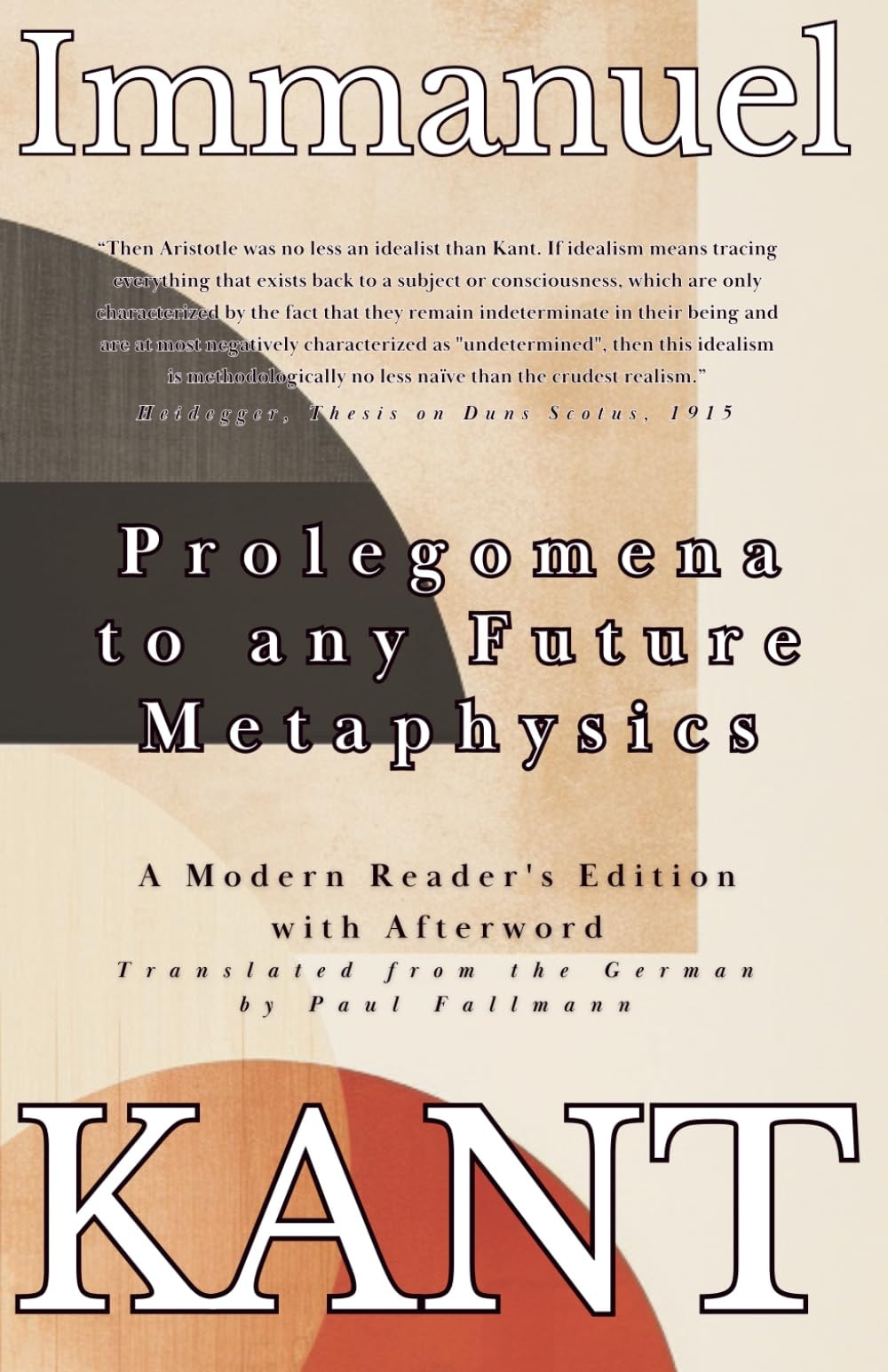 Prolegomena to Any Future Metaphysics