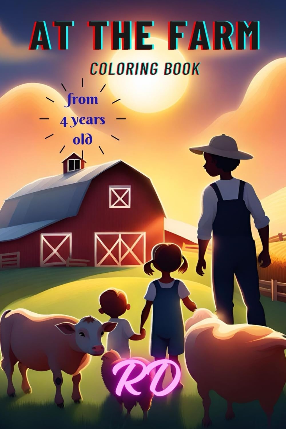 At The Farm: Coloring Book