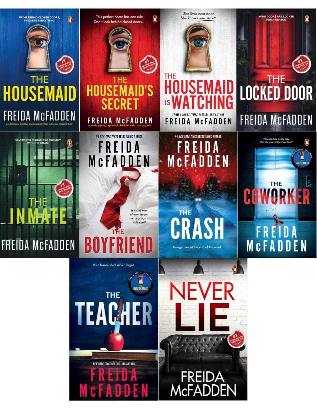Freida Mcfadden Thriller Series 10 Books Complete Collection Set