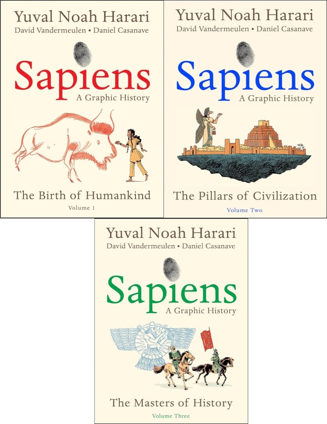 Sapiens: a Graphic History Complete Volume 1, Volume 2 and Volume 3 by Yuval Noah Harari
