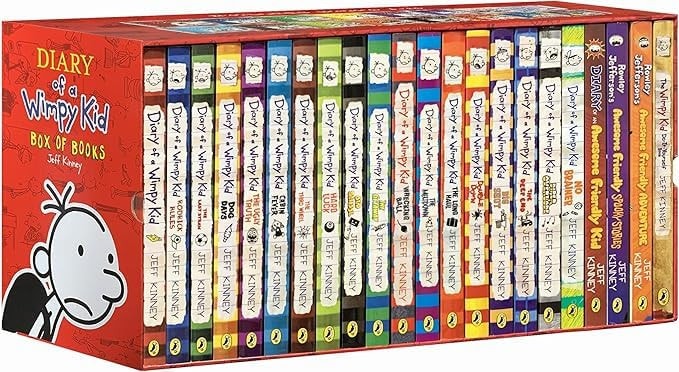 Jeff Kinney Diary of a Wimpy Kid 1-23 Books Boxed Set, Complete Collection Series, Paperback